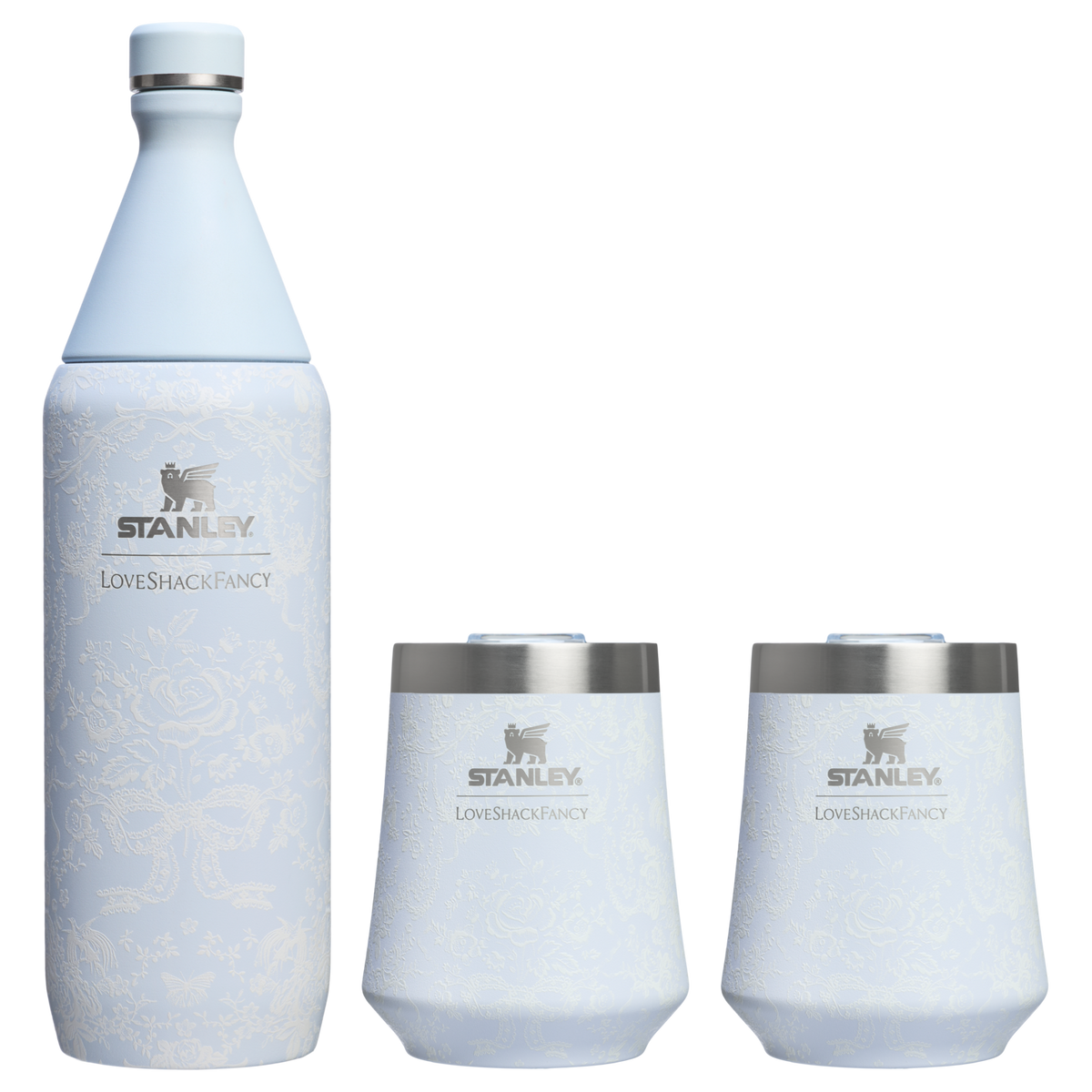 Stanley 1913 x LoveShackFancy Holiday Reserve All Day Wine Set | 34 OZ | 11 OZ