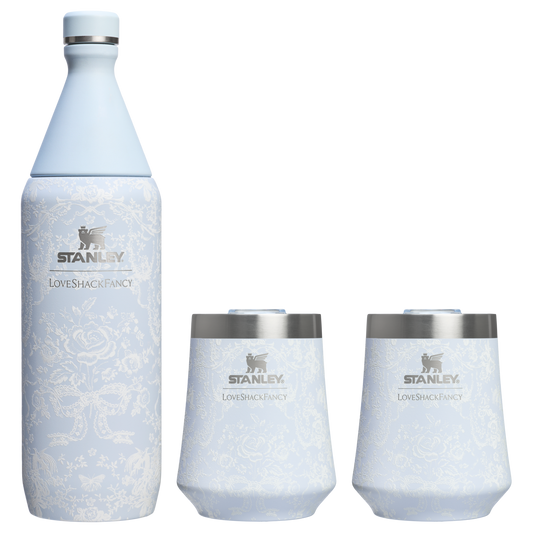 Stanley 1913 x LoveShackFancy Holiday Reserve All Day Wine Set | 34 OZ | 11 OZ